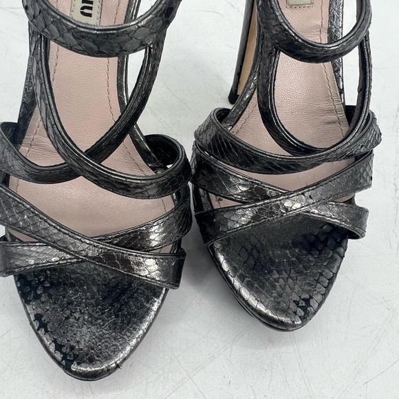 Miu miu Metallic Python print heels - Picture 10 of 10